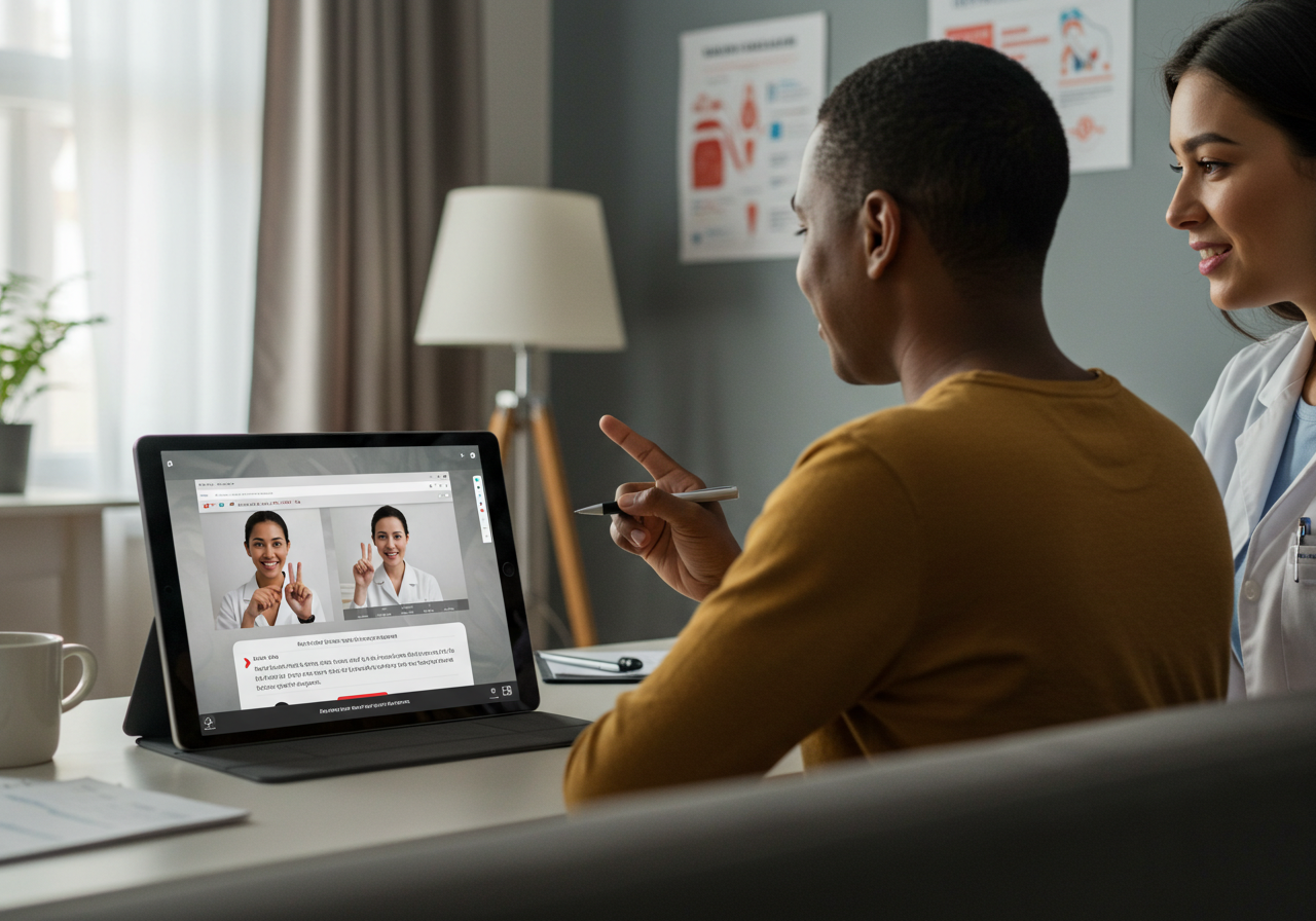 Designing Accessible Health Videos Without Interpreters: Optimized Captions, Plain Transcripts & Inclusive Visuals